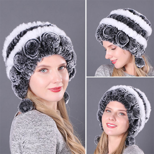 Шапка і шарф - Біло-сірий