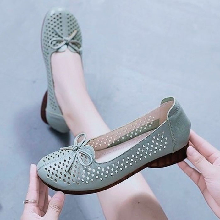 Балетки на  підошві зелені