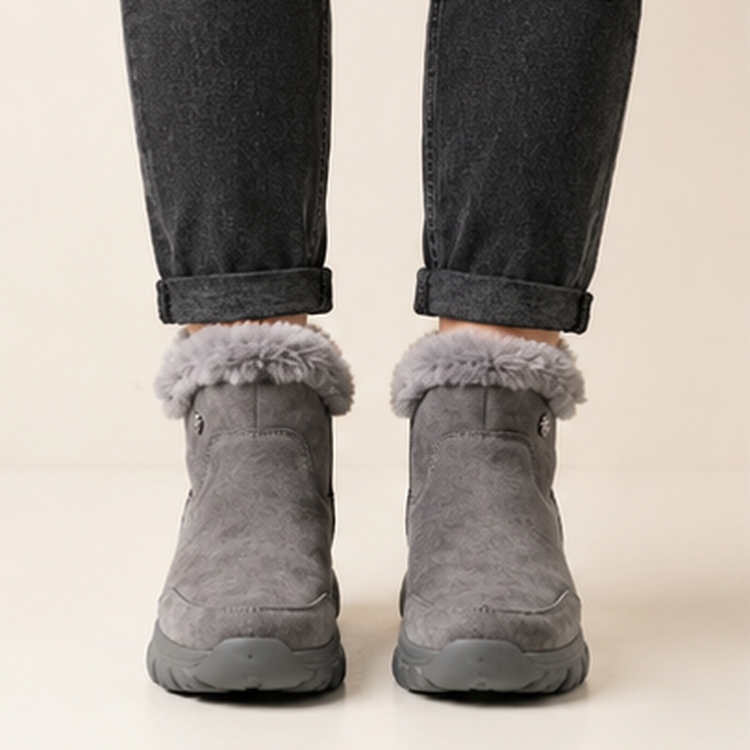 Чоботи SofiWarm на рифленій подошві сірі